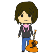 イラスト：岡本仁志（guitar）